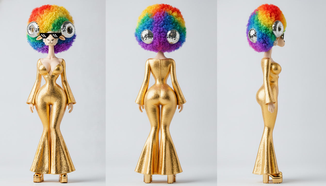 Glam Disco Ram · bombshell gpt · Quick sheet · Nano Banana