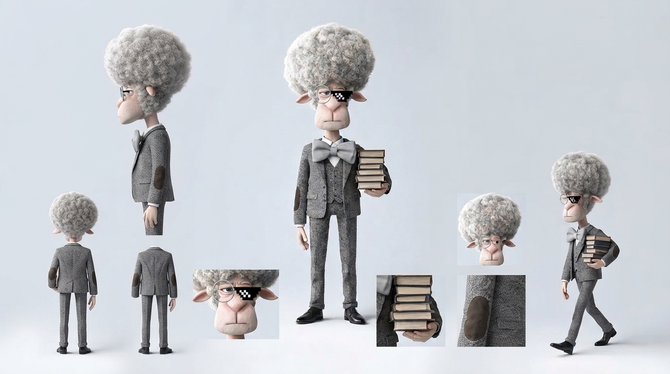 Professor Fluffington · Quick sheet · Nano Banana